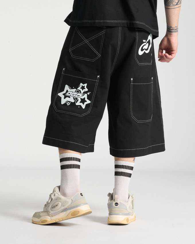 Below-knee jorts OGONPUSHKA Prize black – Buy online | OGP