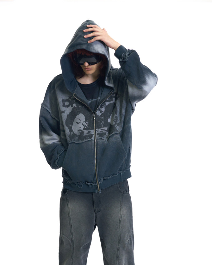 Худи зиппер оверсайз OGP Sep Washed - 1