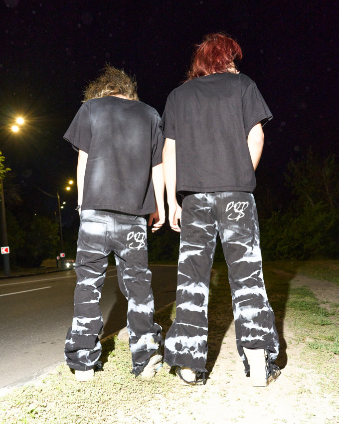Джинсы клеш OGP Exten чёрные (маломерят)