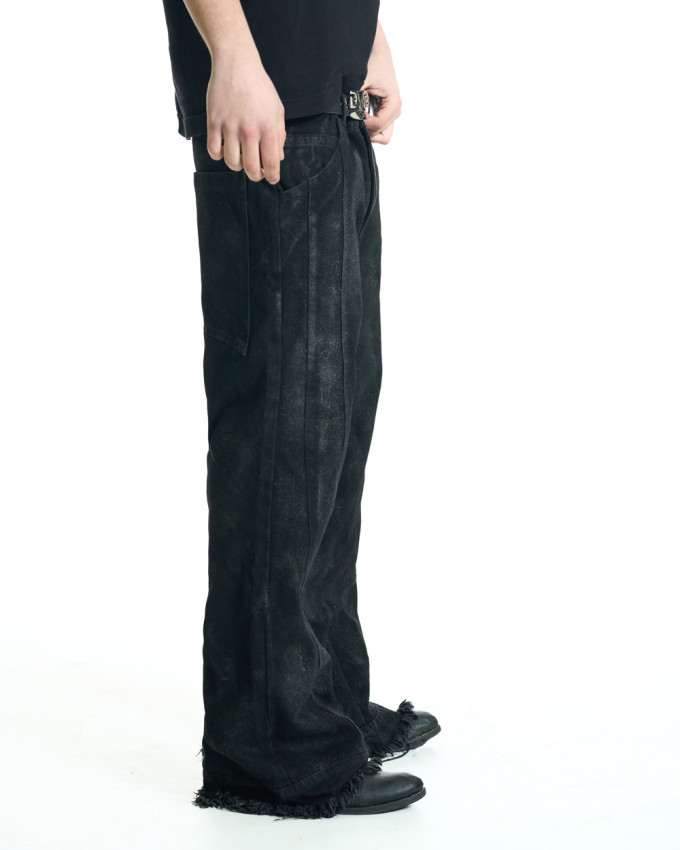 Джинсы клёш OGP Ash Waxed чёрные