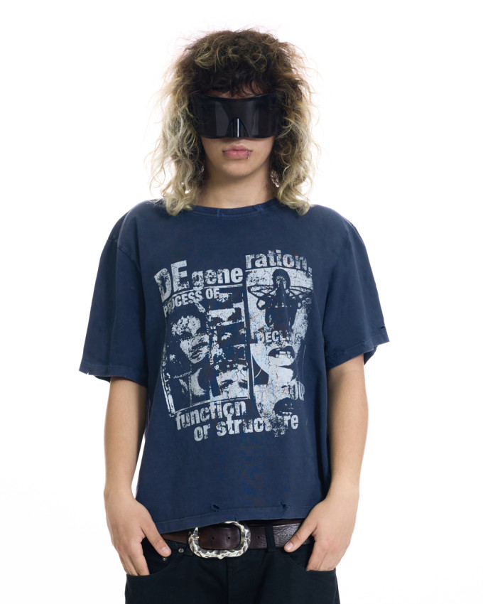Футболка OGP Generation Washed синяя - 1