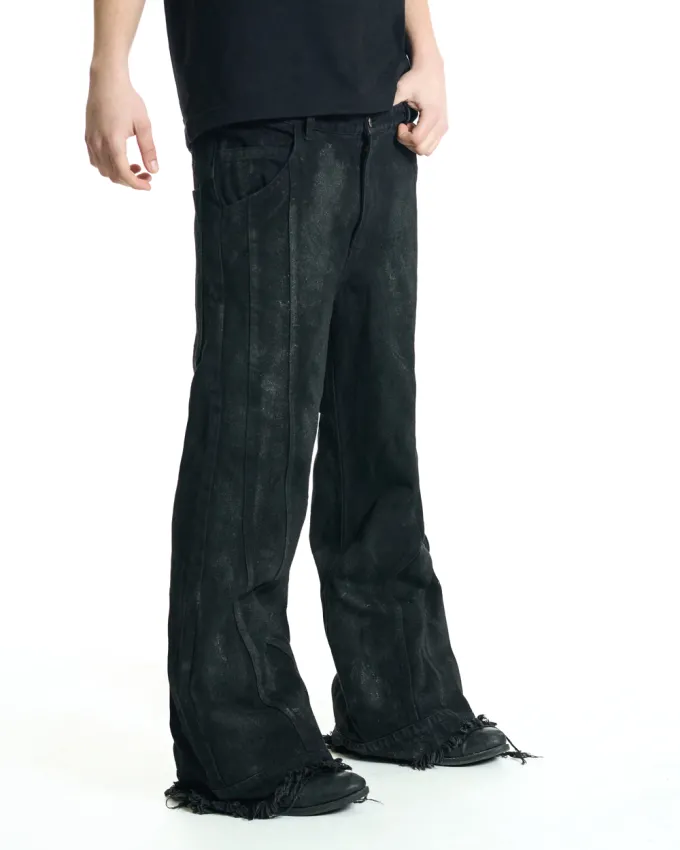 Джинси кльош OGP Ash Waxed чорні