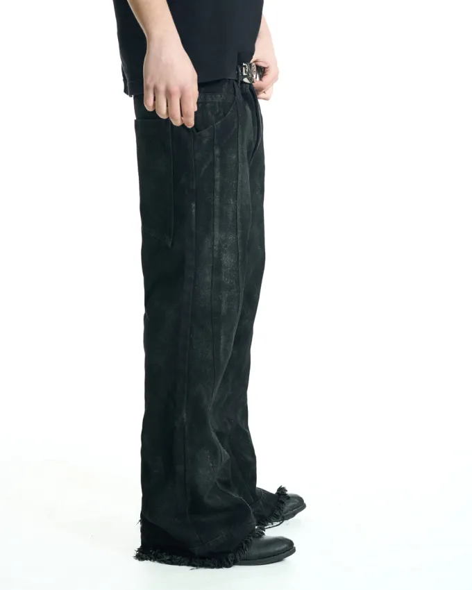 Джинси кльош OGP Ash Waxed чорні