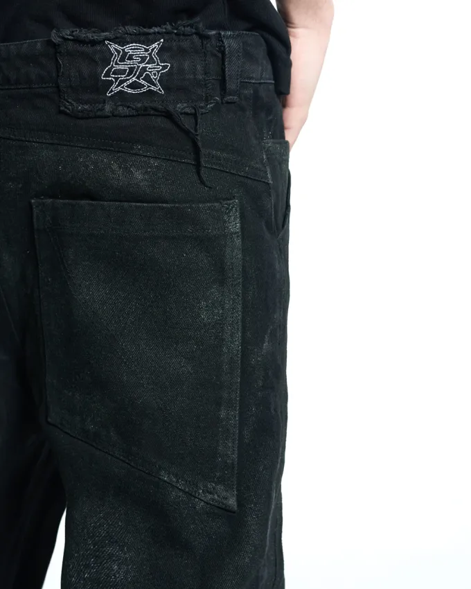 Джинси кльош OGP Ash Waxed чорні
