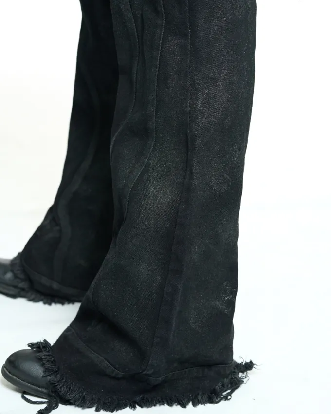 Джинси кльош OGP Ash Waxed чорні